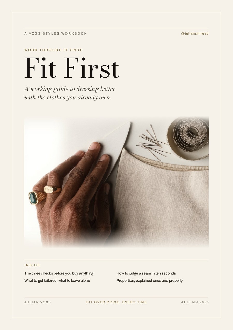 Cover of Fit First, the styling workbook by Julian Voss